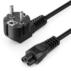 Câble réseau 3 pôles SchuKo trèfle coudé 0.8m black
